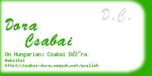 dora csabai business card